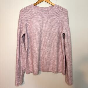 EVEREVE Millie Shaker Pullover Sweater Plush Knit Pink Size Medium